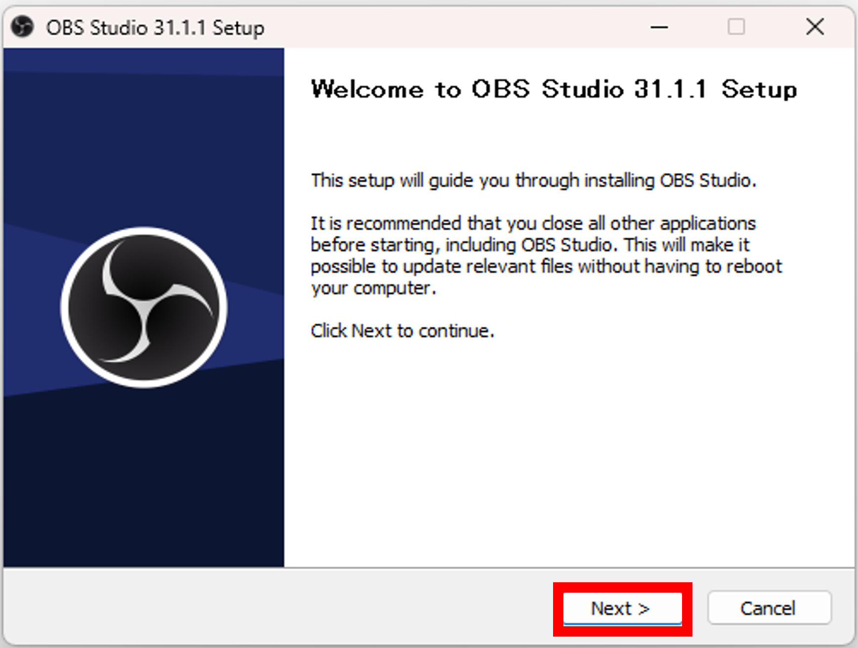 OBSインストール