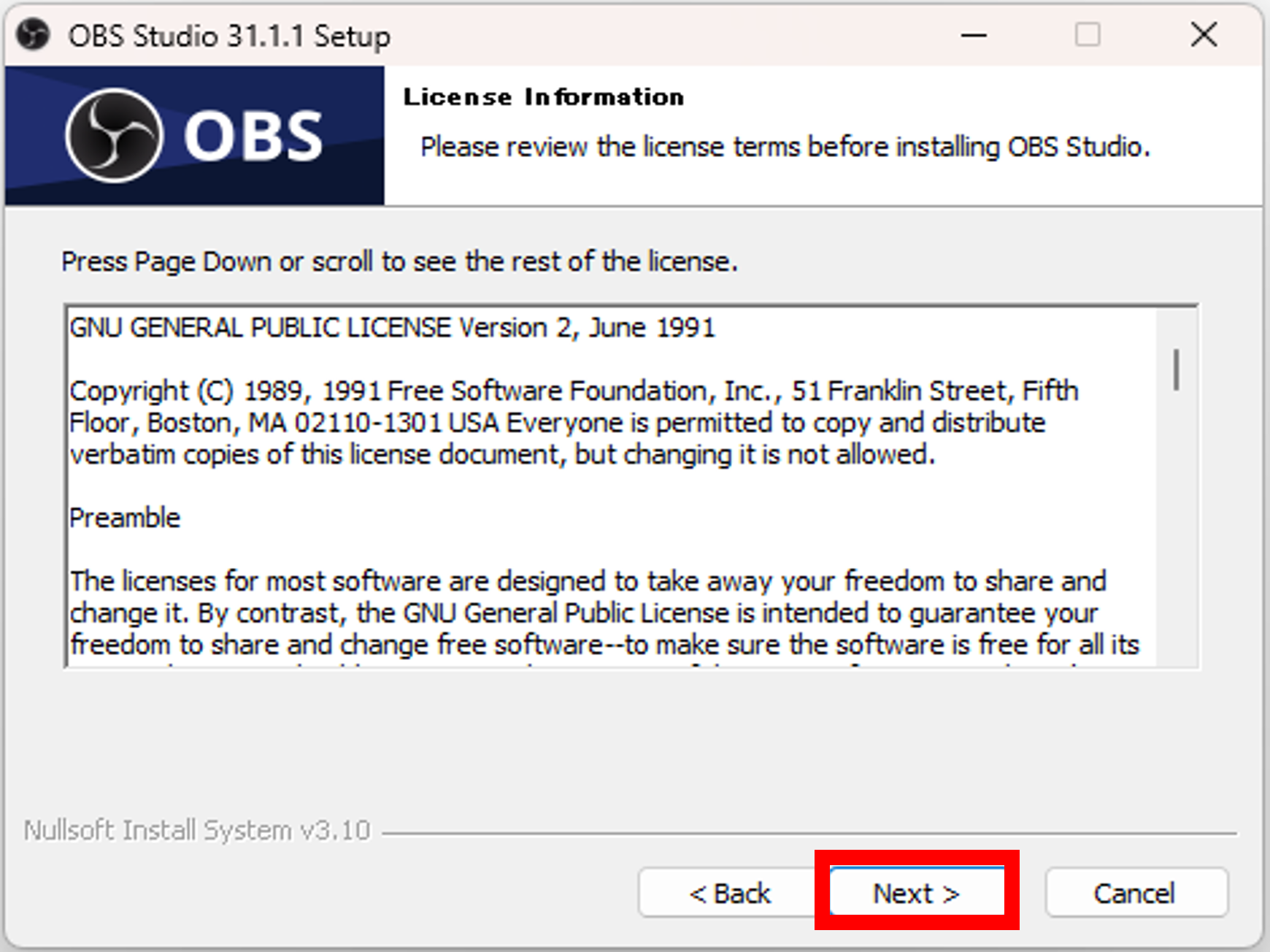 OBSインストール